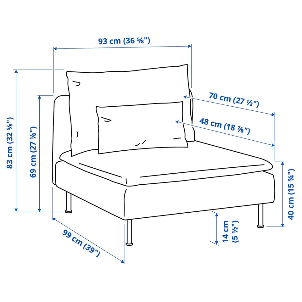 SÖDERHAMN 1-seat section, Fridtuna light beige