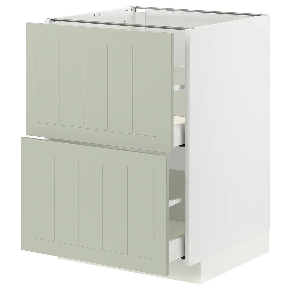 METOD kitchen cabinet: green stensund fronts, square, wood, 25-year warranty.