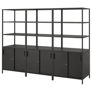 TROTTEN cabinet combination, anthracite, 240x180 cm