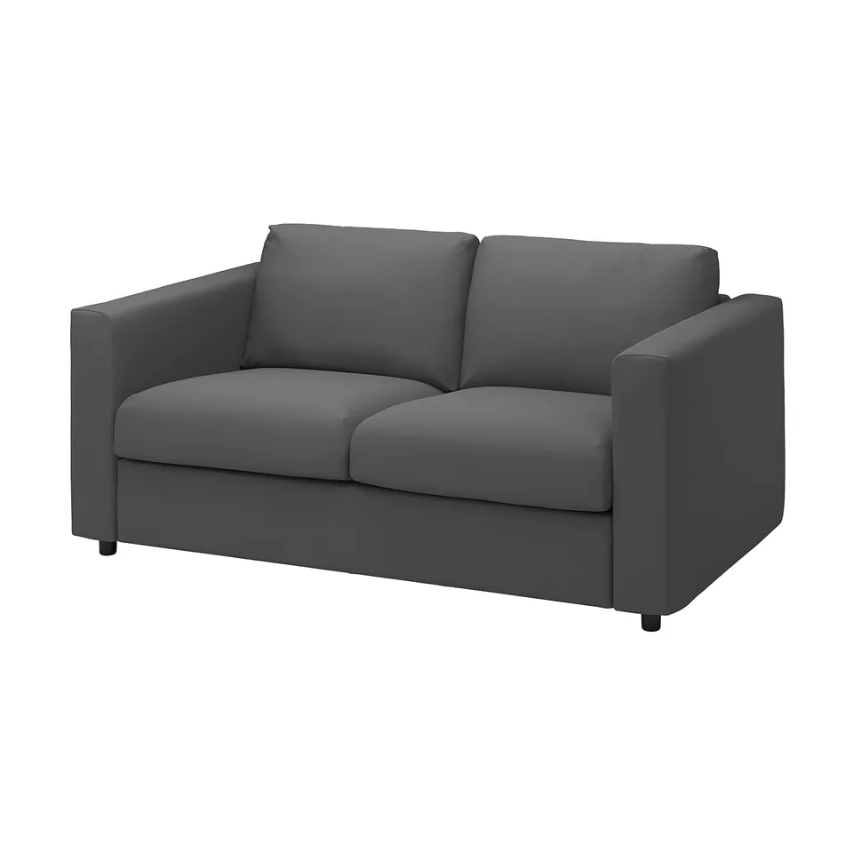 A modern, grey VIMLE sofa with clean lines and sleek design.