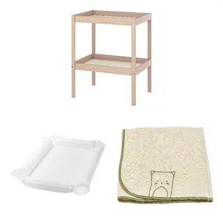 SKÖTSAM/SNIGLAR set: changing table + babycare mat + cover for babycare mat