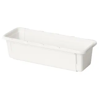 KACKLA extendable box, white, 25-38x9 cm