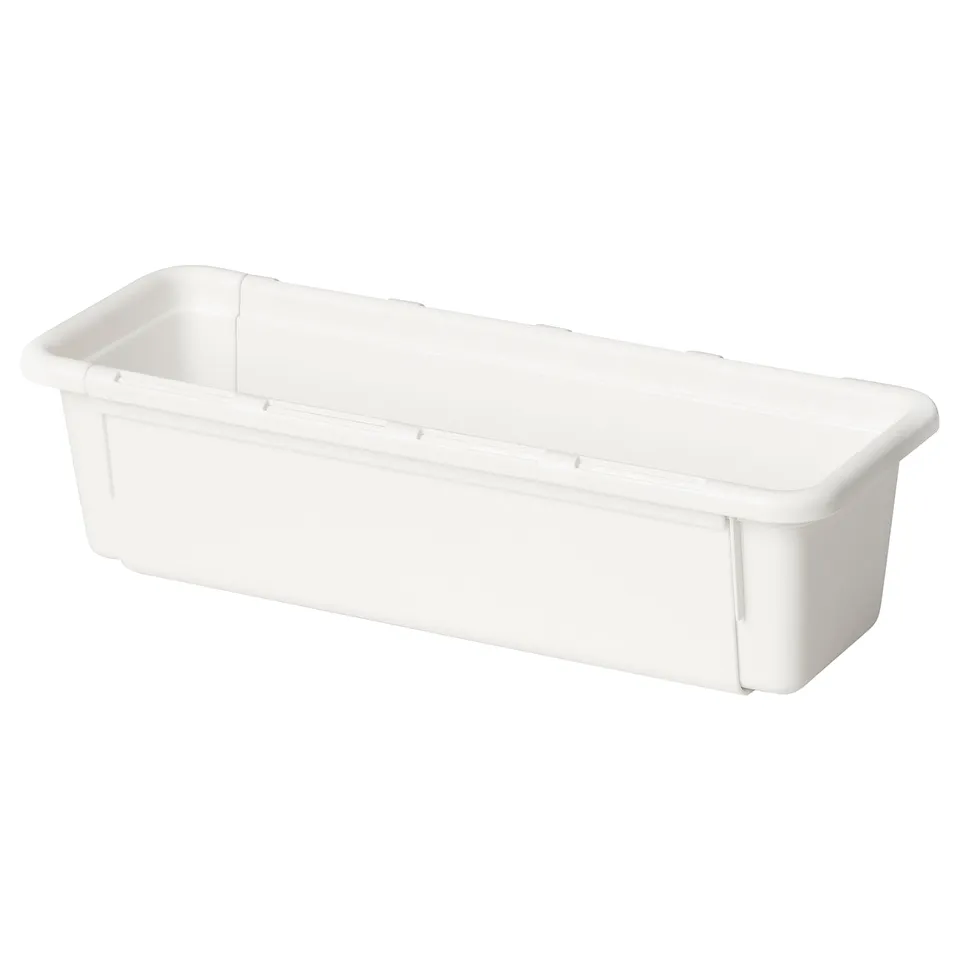 KACKLA extending box, white, rectangular, simple design, fits various spaces.