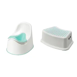 FÖRSIKTIG/LOCKIG set: children's potty + children's stool