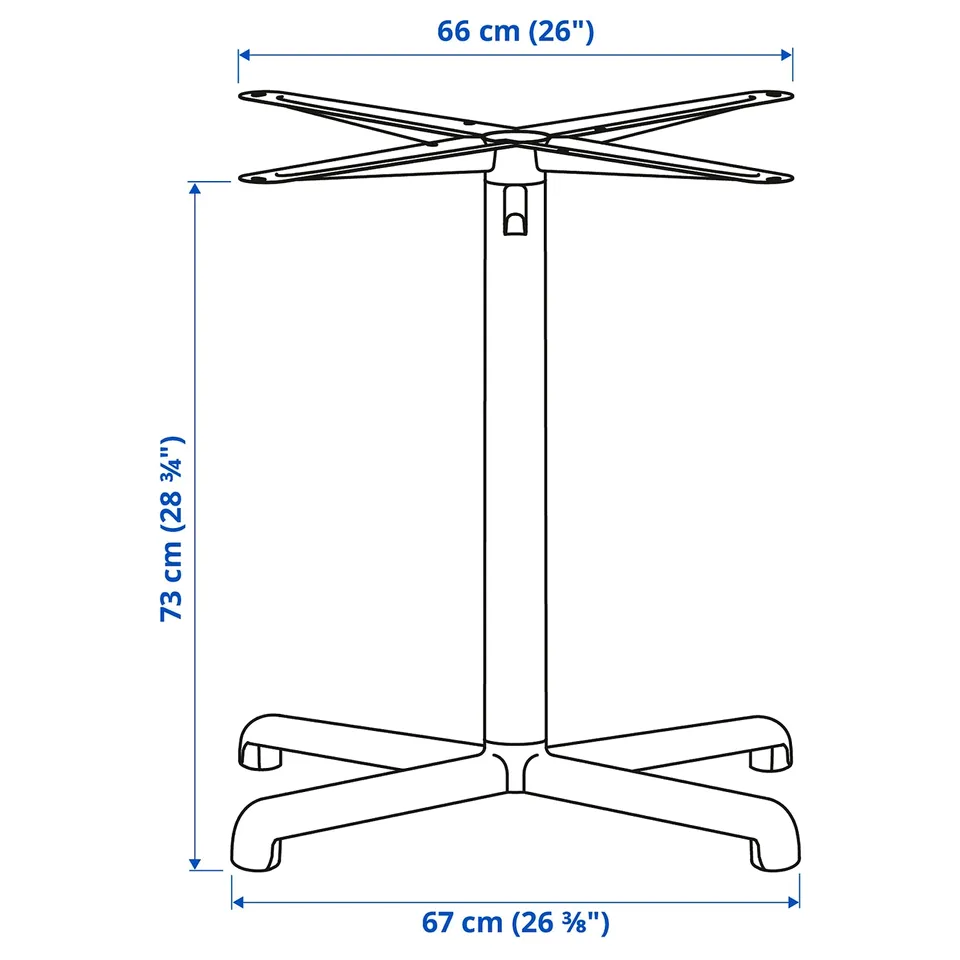 Illustration with measurements for the product: STENSELE.