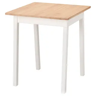 PINNTORP table, light brown stained/white stained pine, 65x65 cm
