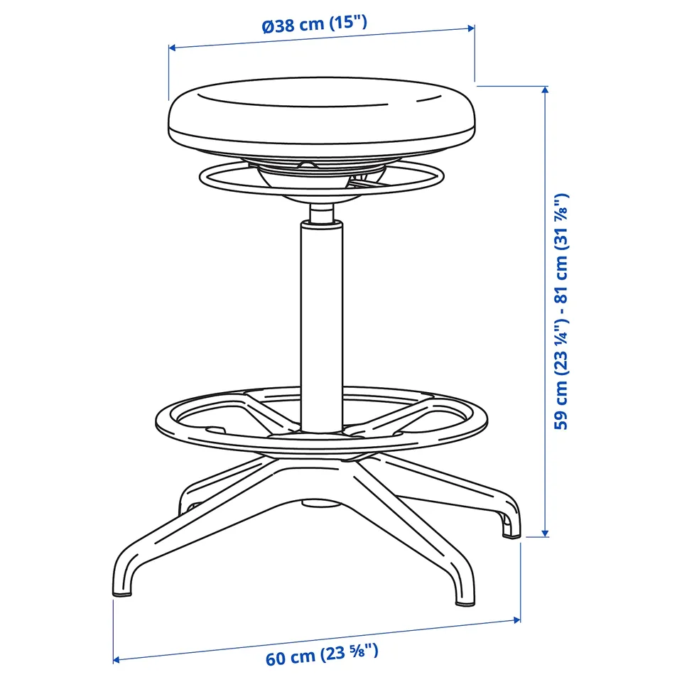 Illustration with measurements for the product: LIDKULLEN.