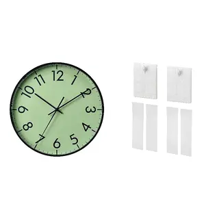 ALFTA/TALLSPARV set: wall clock + adhesive hook for frame