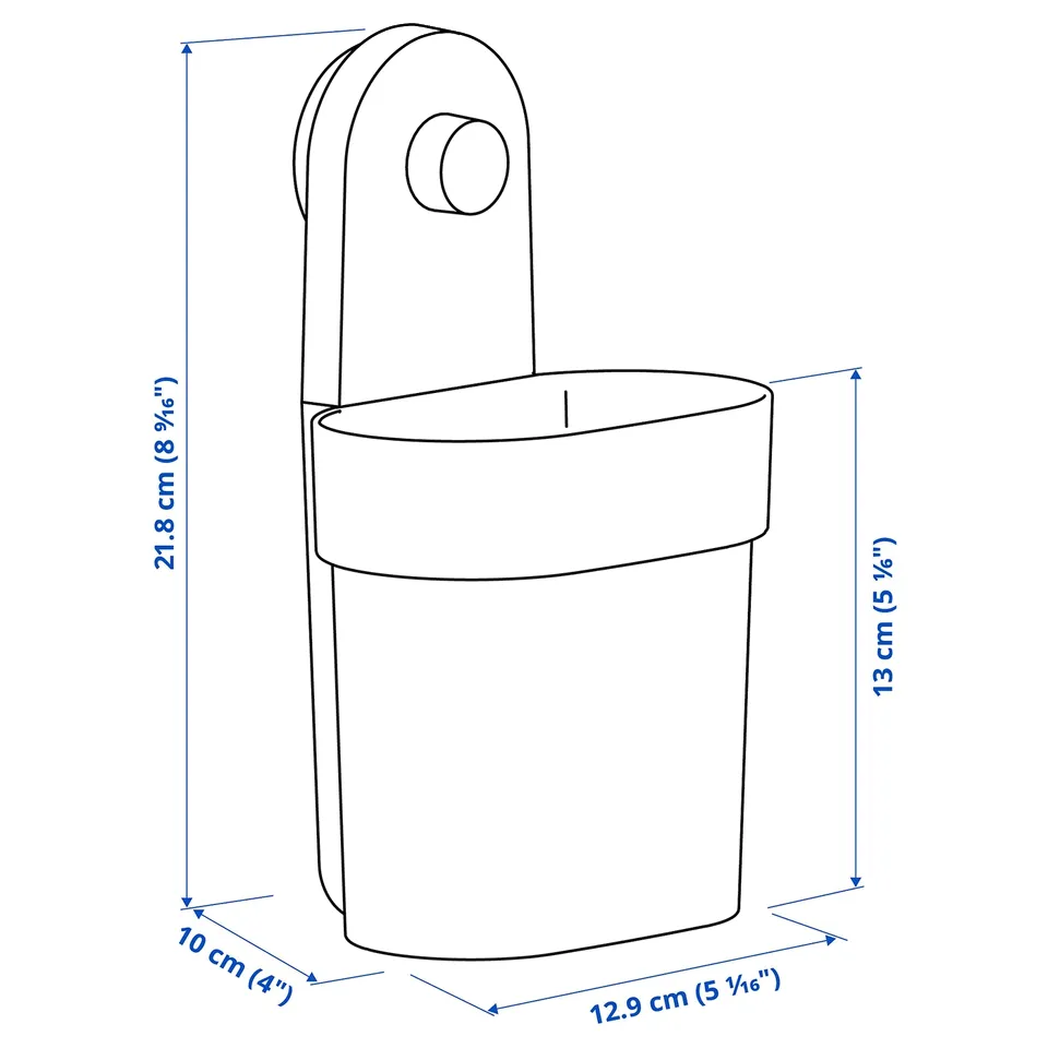 Illustration with measurements for the product: ÖBONÄS.