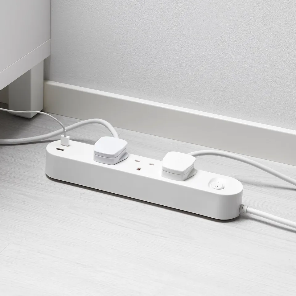 part: KOPPLA 3-way socket with 2 USB ports