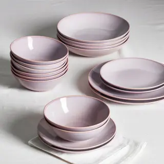 FÄRGKLAR bowl/deep plate/ plate/side plate,18 pieces set