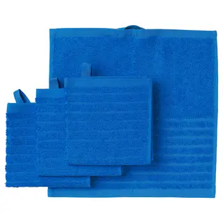 VÅGSJÖN washcloth, bright blue, 30x30 cm