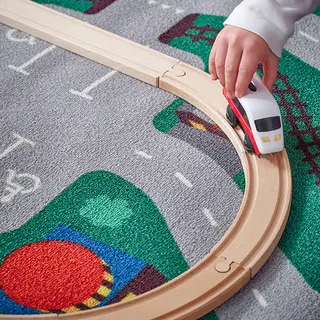 LILLABO set: 45-piece train set with rail + battery-operated locomotive