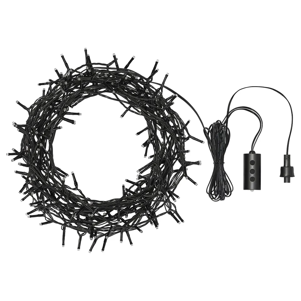 GETKÅL black led wreath, circular, warm lights, outdoor, abs plastic.