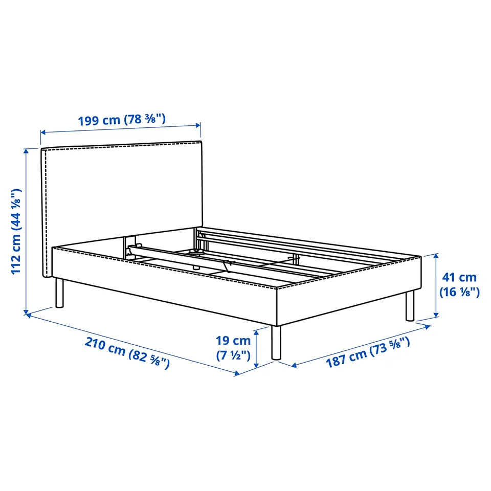 Illustration with measurements for the product: TÄRNKULLEN.