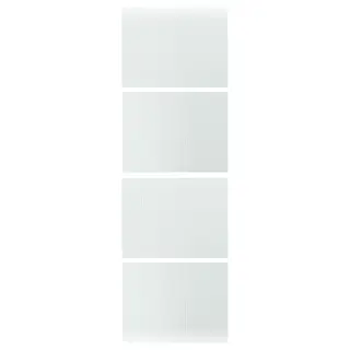 LUNDBRÄSMA 4 panels for sliding door frame, checkered glass, 75x236 cm