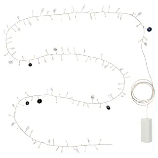 STRÅLA LED lighting chain, battery-operated/discs