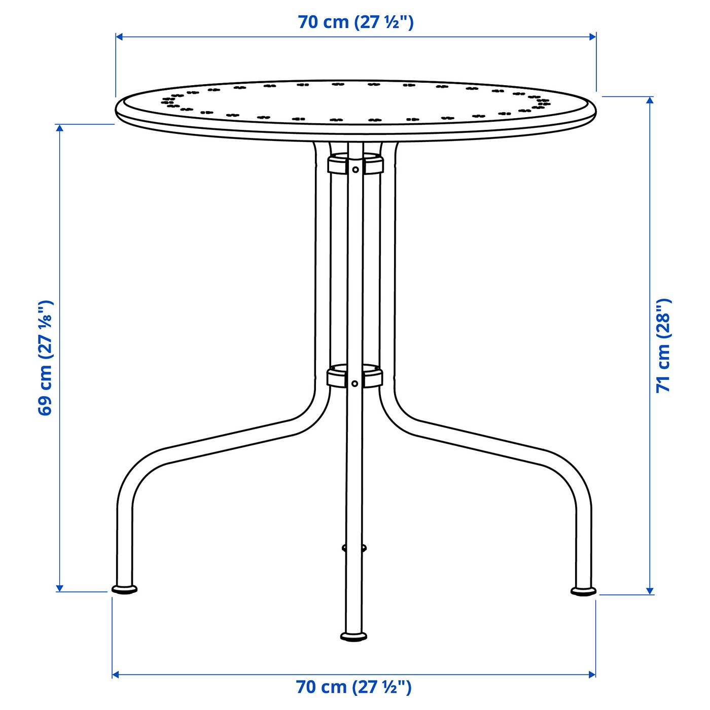Illustration with measurements for the product: LÄCKÖ.
