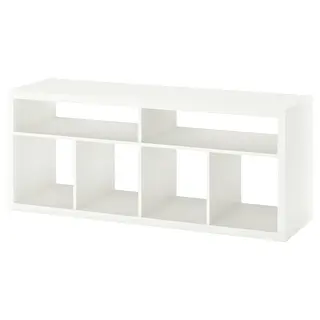KALLAX TV bench, white, Depth 39.2 x Height 59.6 x Width 146.6 cm