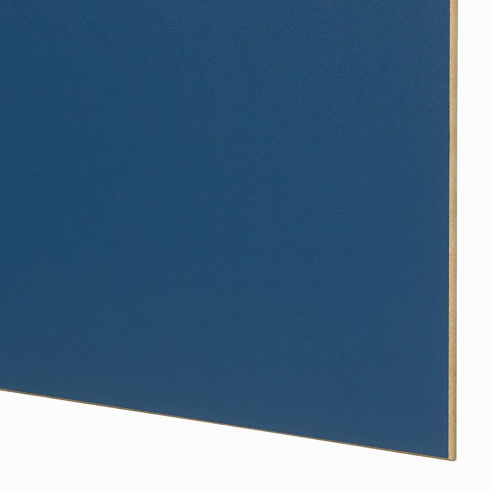 Deep blue PAX wardrobe panel, smooth surface, quality finish, ready for assembly.