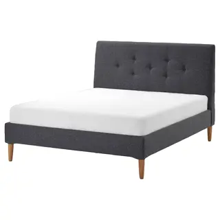 IDANÄS upholstered bed frame, Gunnared dark grey, 160x200 cm