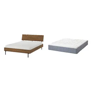 RÅDMANSÖ/VÅGSTRANDA Bed with 28cm thick mattress, pocket sprung, foam,7 comfort zones, extra firm