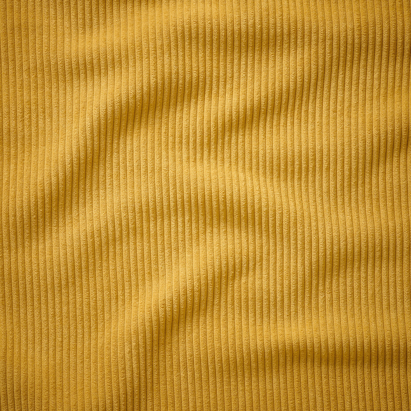 Soft textured yellow-gold devil corduroy, smooth and inviting, on plush surface.