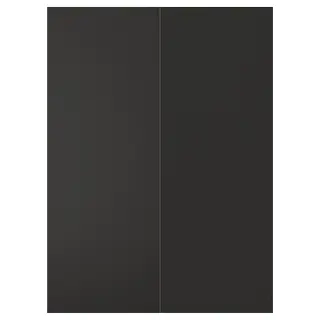NICKEBO 2-p door f corner base cabinet set, matt anthracite, Width 25.7 x Height 69.7 cm