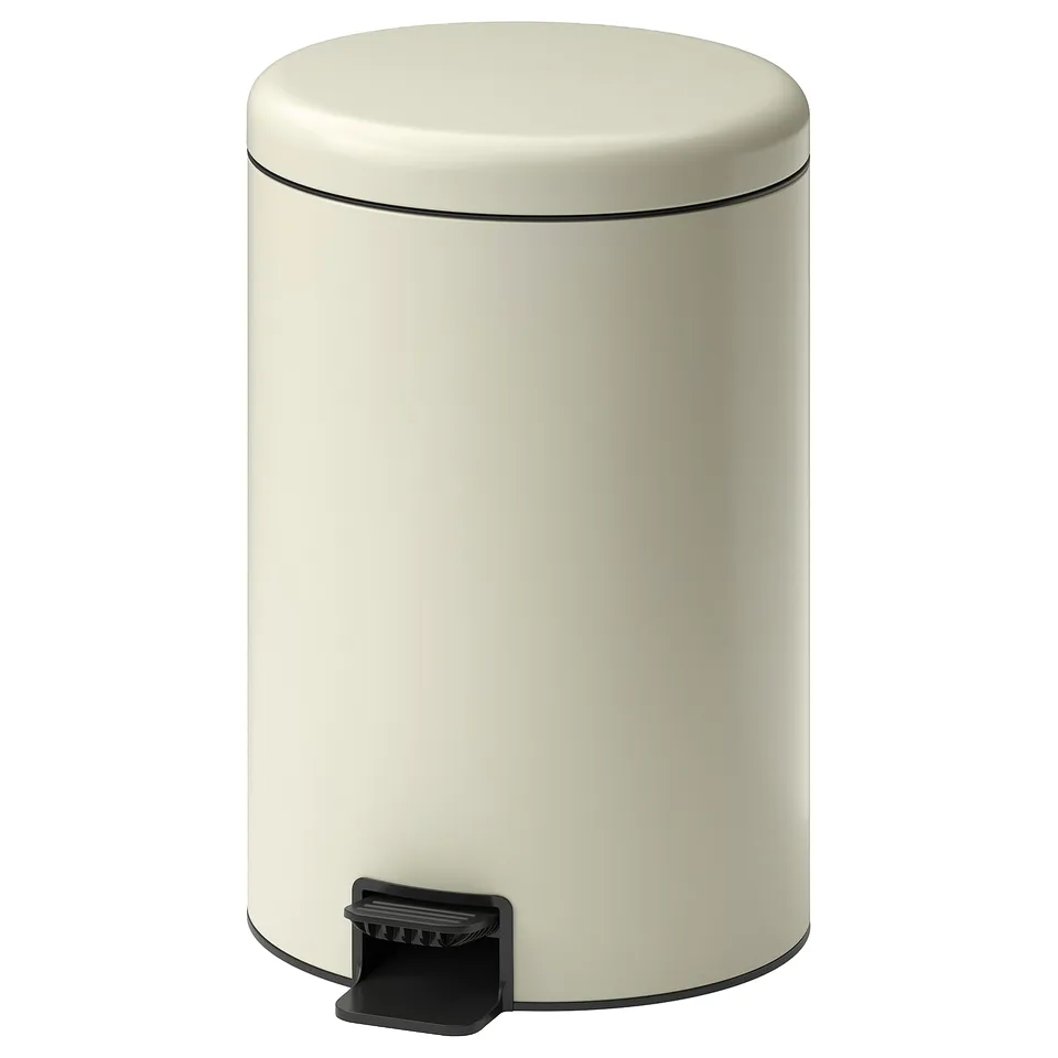 STENTRAPPA Pedal bin, light grey-beige, 18 l