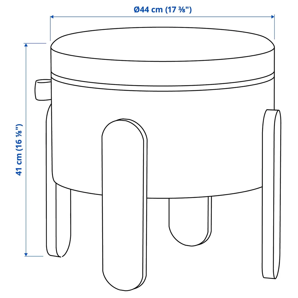 Illustration with measurements for the product: FÖRLUNDA.