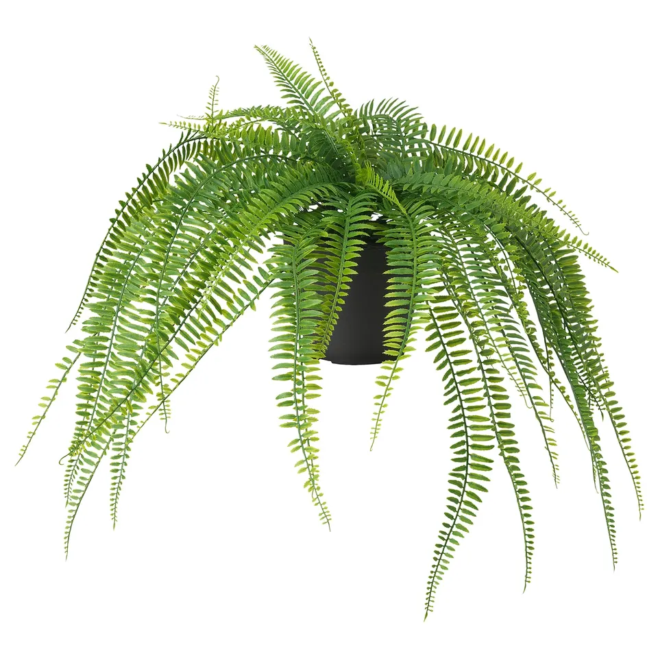 FEJKA: green potted plant, lifelike, recycled plastic, round, indoor/outdoor.