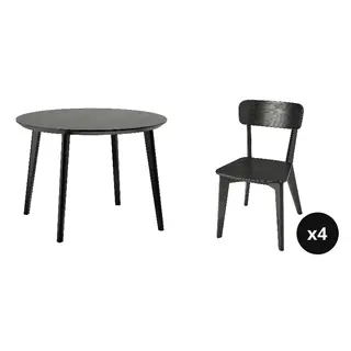 LISABO set: table + chair x4