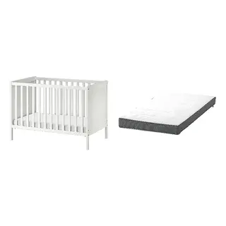 DRÖMMANDE/SUNDVIK set: cot + pocket spring mattress for cot