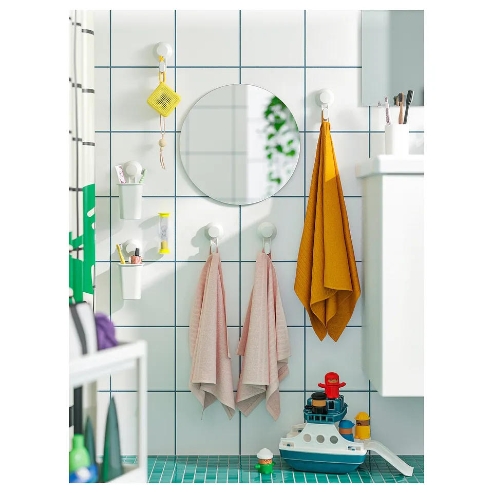 TISKEN Toothbrush holder with suction cup, white