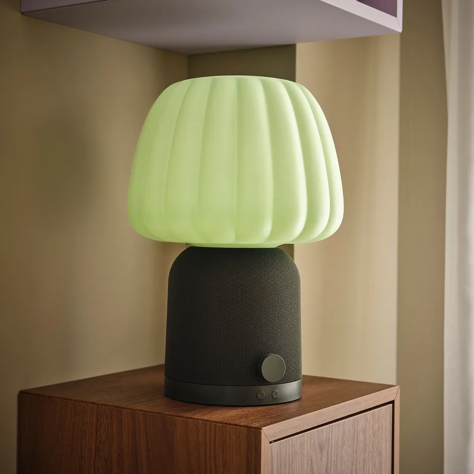 KULGLASS Bluetooth speaker lamp, dark green
