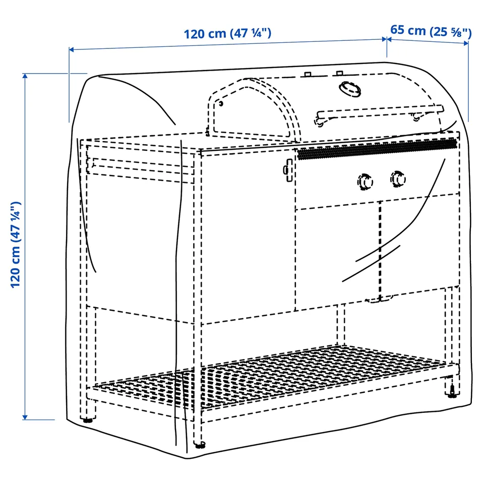 Illustration with measurements for the product: TOSTERÖ.