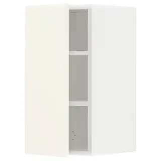 METOD wall cabinet with shelves, white/Vallstena white, 30x37x60 cm