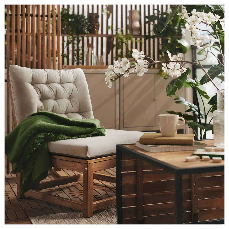 HÅKANSKÄR Coffee table, outdoor/light brown stained, 80x64 cm