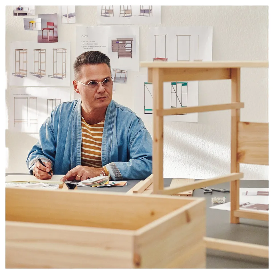 KRONÖREN Open wardrobe, pine, 90x49x181 cm