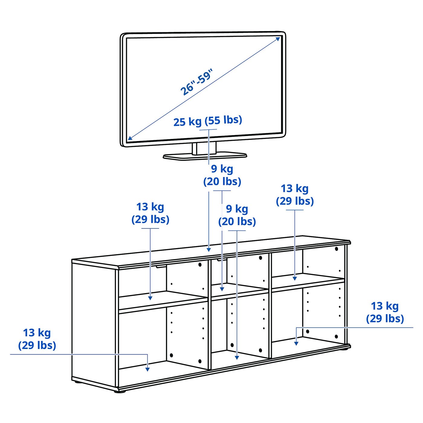Illustration with measurements for the product: SKRUVBY.