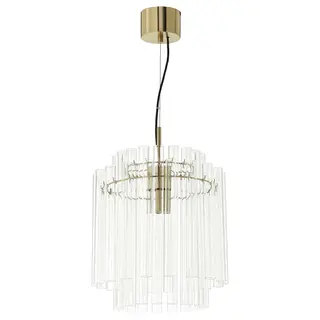 STOCKHOLM 2025 pendant lamp, glass/brass-plated, 38 cm