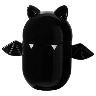 KUSTFYR bowl with lid, bat black, Height 19 x Width 22 cm