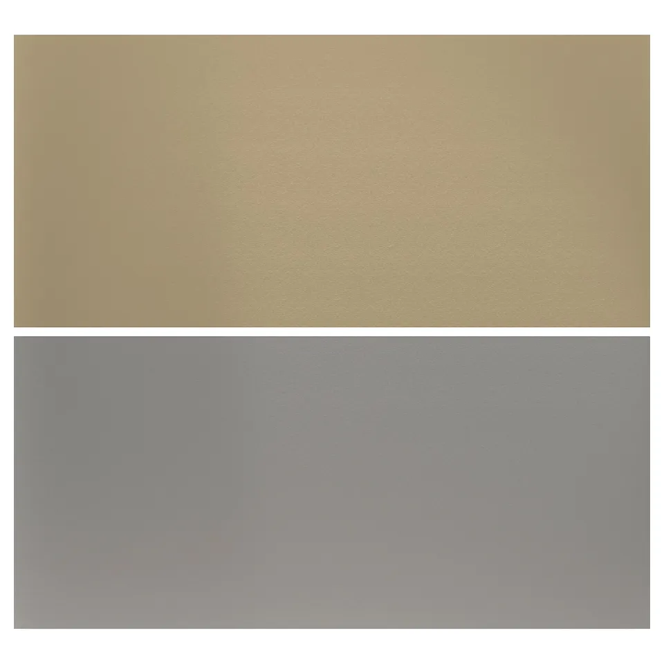 LYSEKIL Wall panel, double sided stainless steel/brass, 119.6x55 cm
