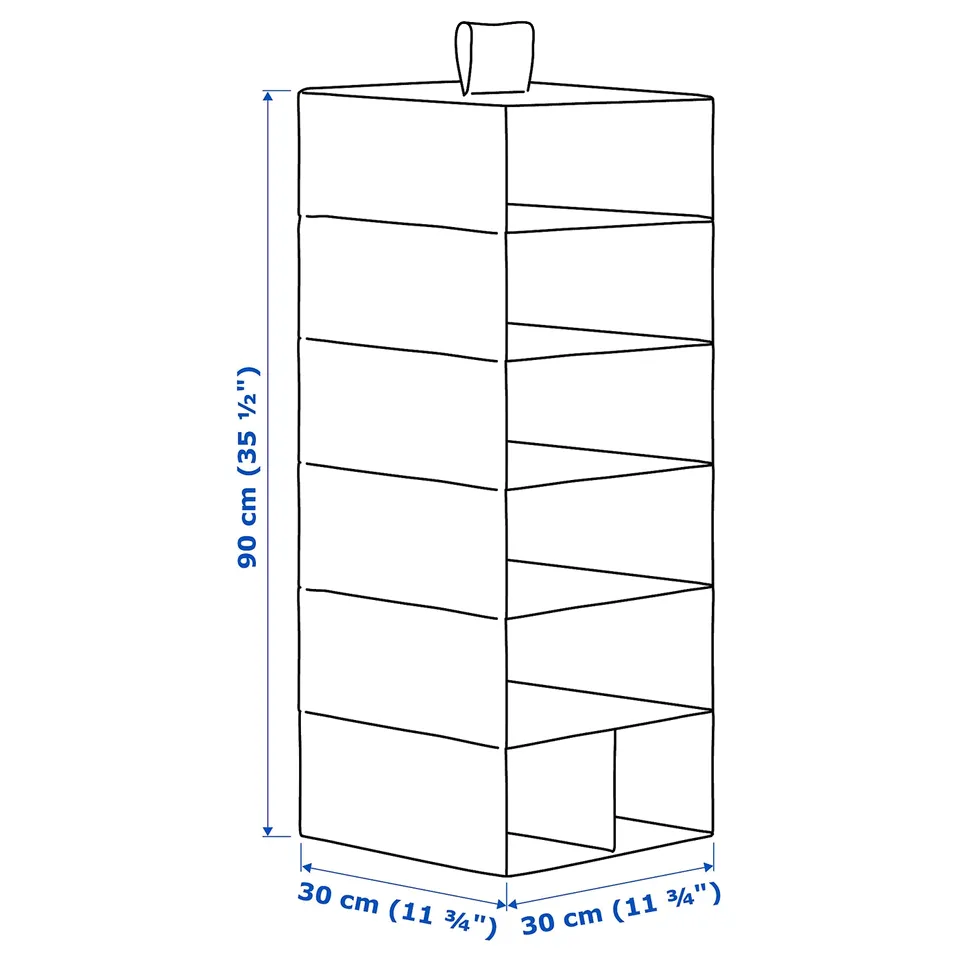 Illustration with measurements for the product: STUK.