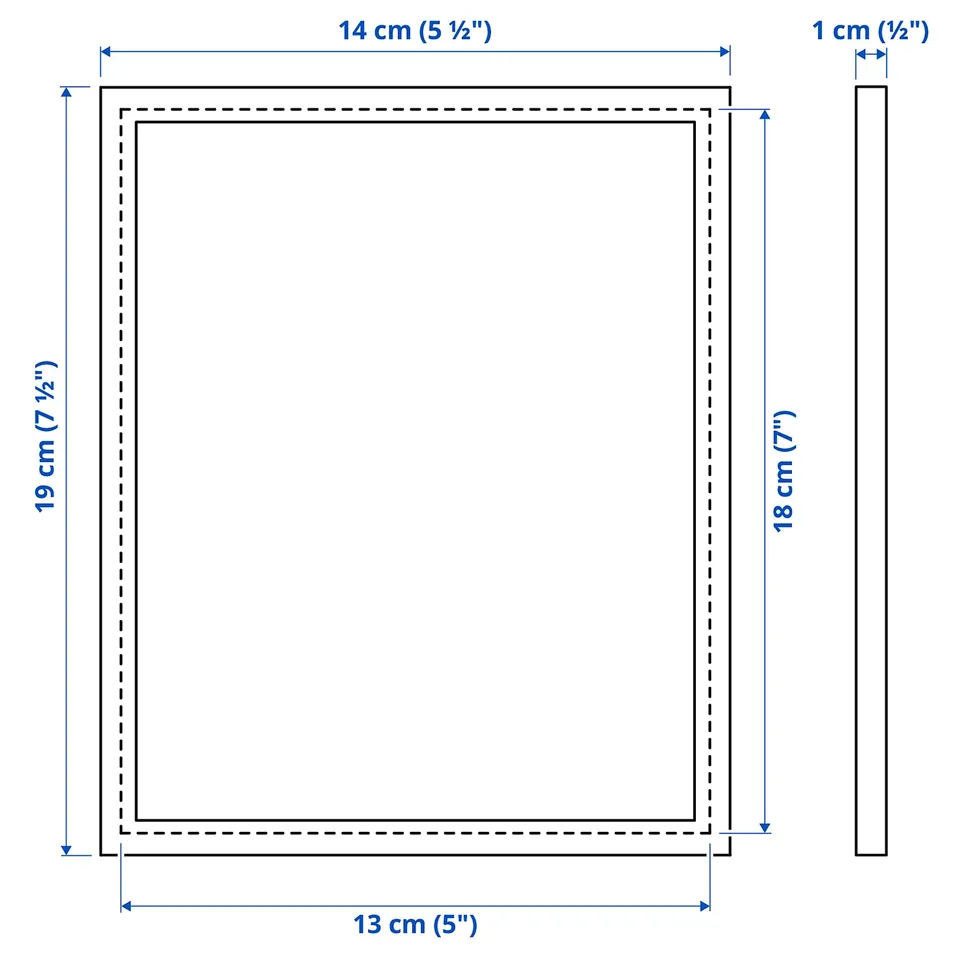 Illustration with measurements for the product: YLLEVAD.