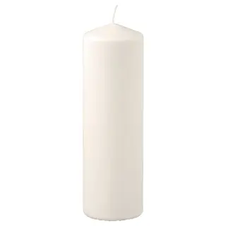 FENOMEN unscented pillar candle, natural, 23 cm 90 hr
