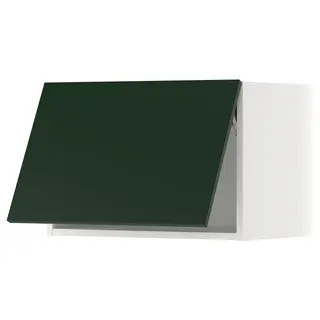 METOD wall cabinet horizontal, white/Havstorp deep green, 60x40 cm