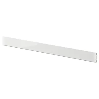 RINGHULT plinth, high-gloss light grey, 220x8 cm
