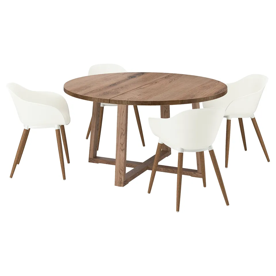 part: MÖRBYLÅNGA / GRÖNSTA table and 4 chairs with armrests
