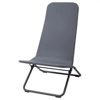 VIGGSÖ lounge chair, outdoor, foldable dark grey, Width 58 x Depth 80 x Height 93 cm
